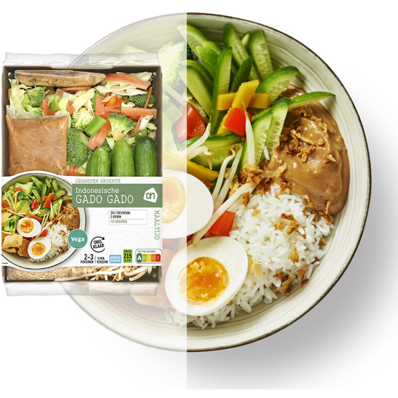 Een afbeelding van AH Vega Gesneden Gado Gado Verspakket