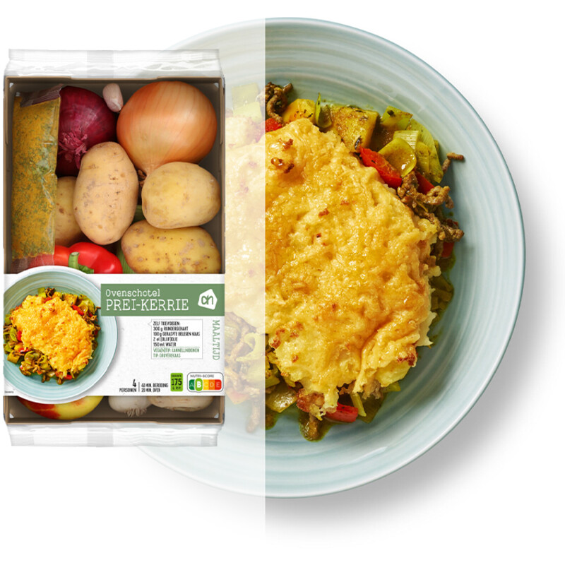 Een afbeelding van AH Ovenschotel Prei-Kerrie Verspakket