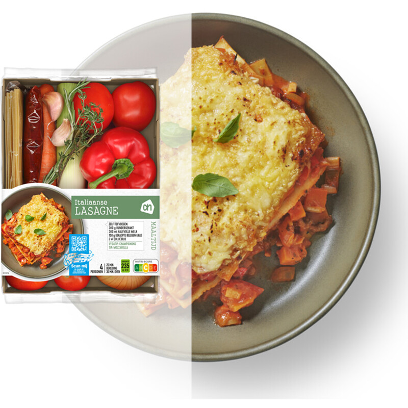 Een afbeelding van AH Vega Italiaanse Lasagne Verspakket
