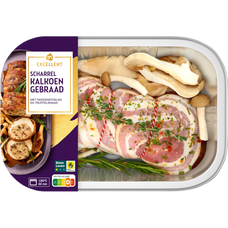 Een afbeelding van AH Excellent Scharrel kalkoen gebraad paddestoelen