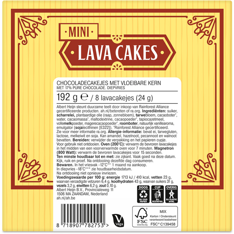 Een afbeelding van AH Mini lava cakes