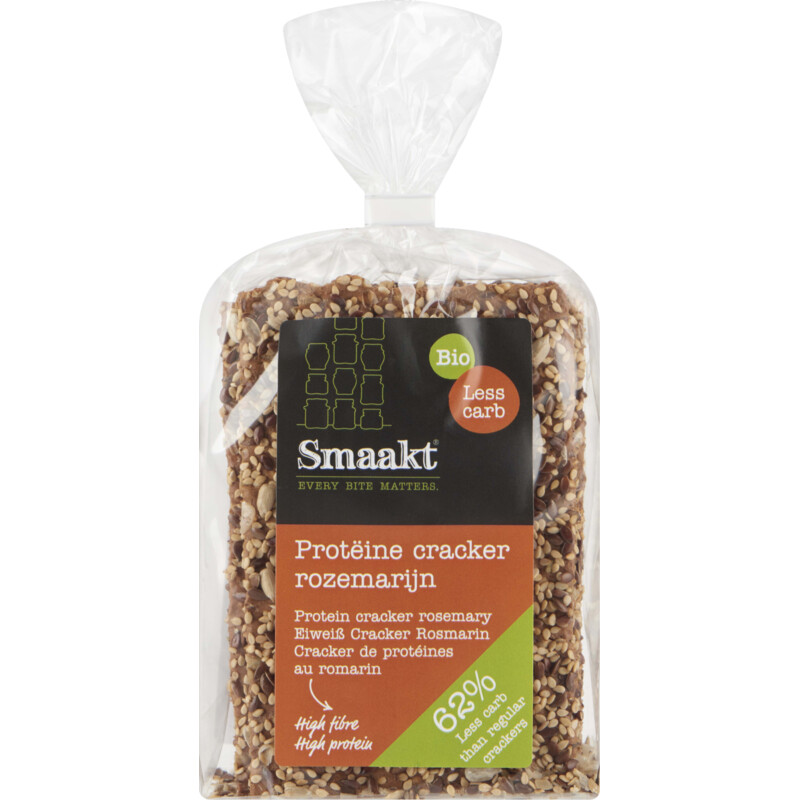 Een afbeelding van Smaakt Proteïne cracker rozemarijn