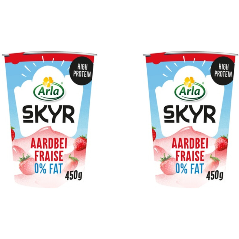 Een afbeelding van Arla Skyr aardbei yoghurt 2-pack
