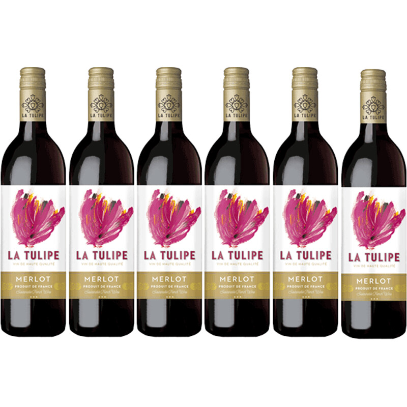 Een afbeelding van La Tulipe Merlot 6 flessen