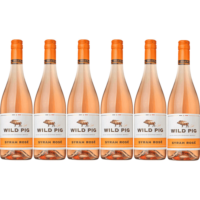 Een afbeelding van Wild Pig Syrah rosé 6 flessen
