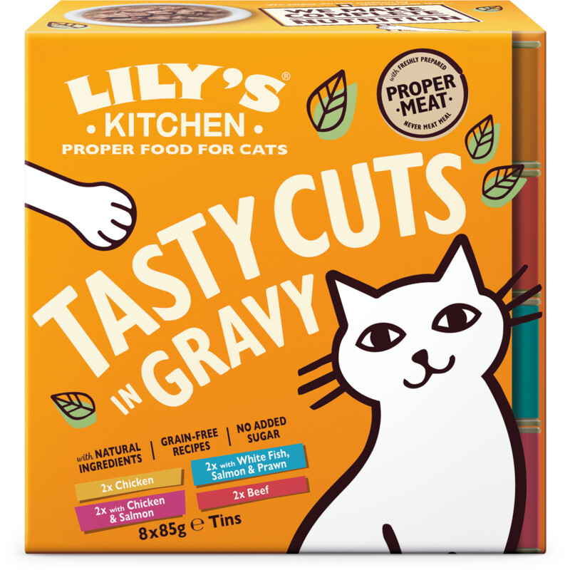 Een afbeelding van Lily's Kitchen Tasty cuts in saus diverse smaken 8-pack