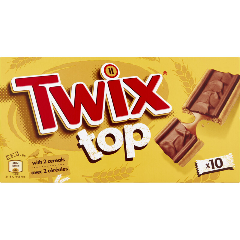 Een afbeelding van Twix Top 10-pack