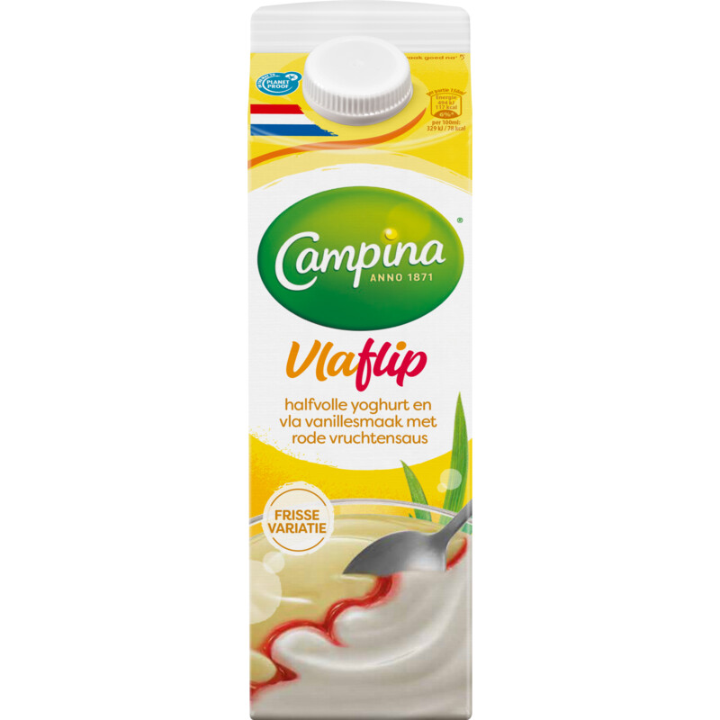 Een afbeelding van Campina Vlaflip vanille
