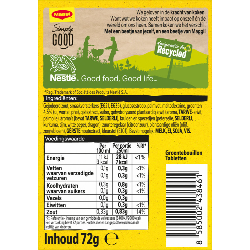 Een afbeelding van Maggi Groente bouillon minder zout