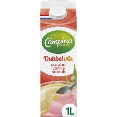 pdp-image-Campina Dubbelvla aardbei vanille smaak
