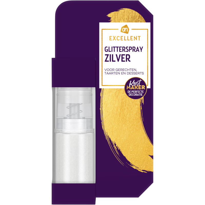 Een afbeelding van AH Excellent Glitterspray zilver