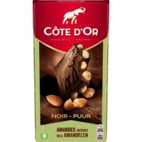Een afbeelding van Côte d'Or Chocoladereep puur met hele amandelen