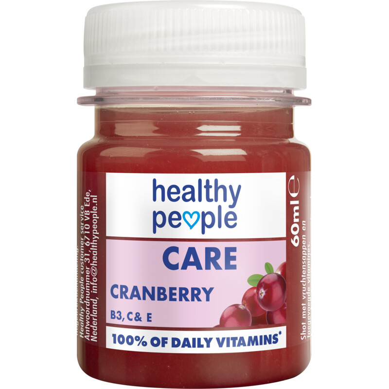Een afbeelding van Healthy people Care cranberry