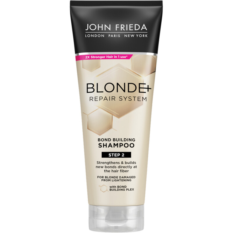 Een afbeelding van John Frieda Blonde+ repair bond building shampoo