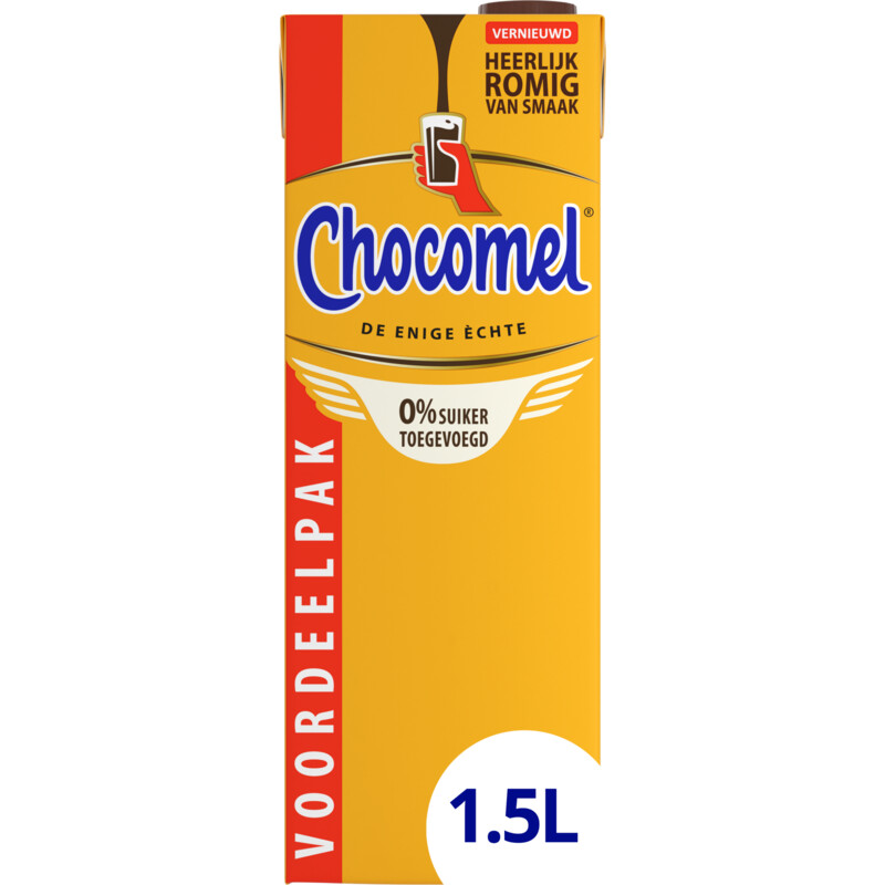 Een afbeelding van Chocomel Voordeelpak 0% suiker toegevoegd