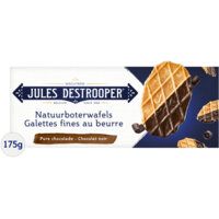 Een afbeelding van Jules Destrooper Natuurboterwafels pure chocolade
