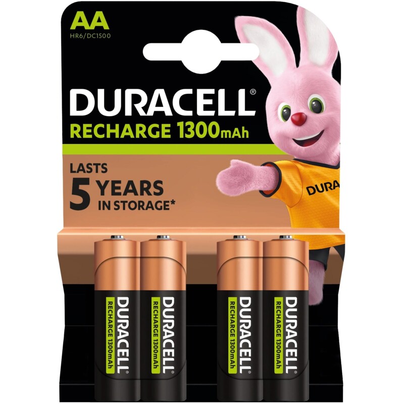 Een afbeelding van Duracell Rechargeable AA-batterijen 1300 mAh