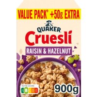 Een afbeelding van Quaker Cruesli raisin & hazelnut value pack