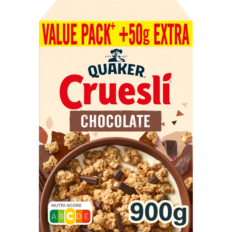 Een afbeelding van Quaker Cruesli chocolate value pack