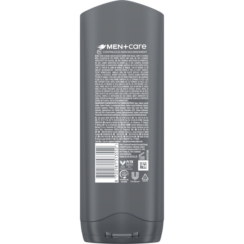 Een afbeelding van Dove Men+care sandalwood + vanilla douchegel