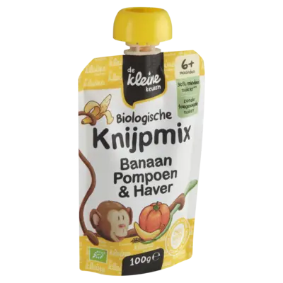 pdp-image-De Kleine Keuken Knijpmix banaan, pompoen & haver 6m+