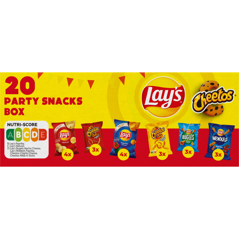 Een afbeelding van Lay's Partybox chips 20 uitdeelzakjes