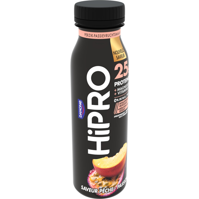 Een afbeelding van HiPRO Protein drink perzik passievrucht bel