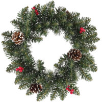 Een afbeelding van Mica Decorations krans frosted 35cm