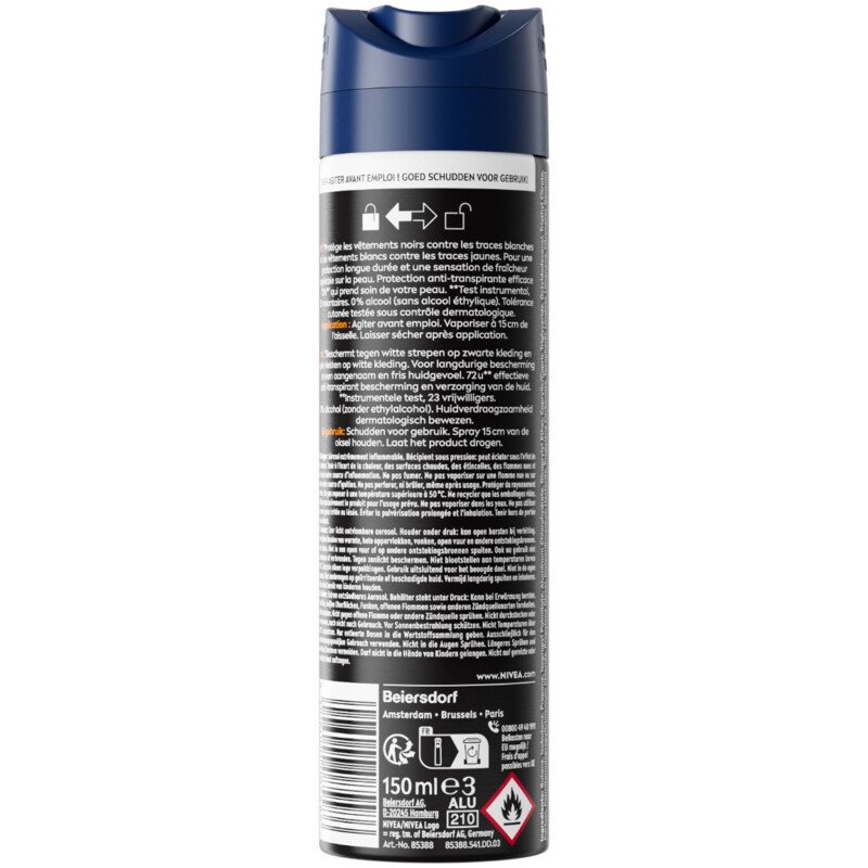 Een afbeelding van NIVEA Men black & white ultimate impact deo