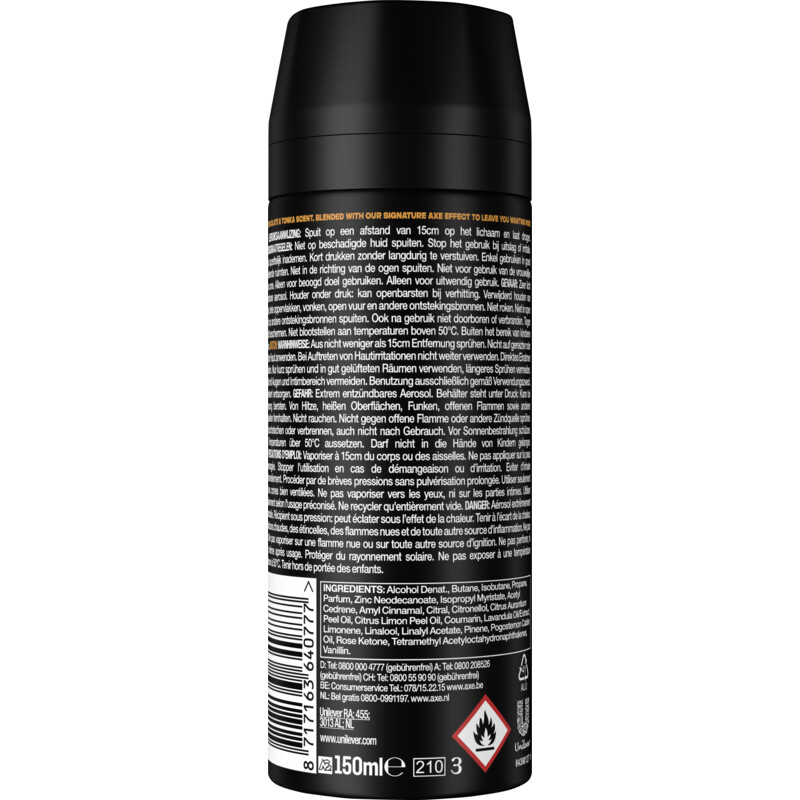 Een afbeelding van Axe Dark temptation deodorant bodyspray