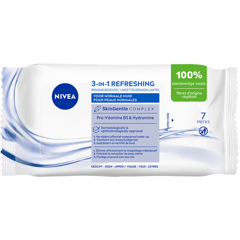 Een afbeelding van NIVEA 3in1 verfrissende reinigingsdoekjes