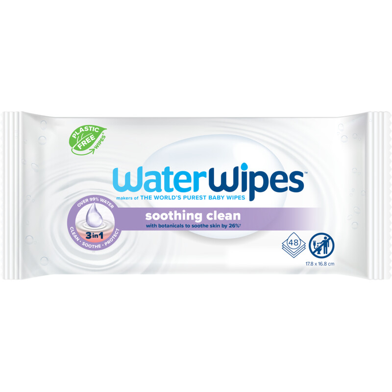 Een afbeelding van WaterWipes Soothing clean doekjes