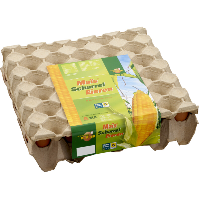 Een afbeelding van Natuurfarm de Boed Maïs scharreleieren M L