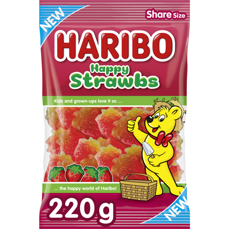 Een afbeelding van Haribo Happy strawbs