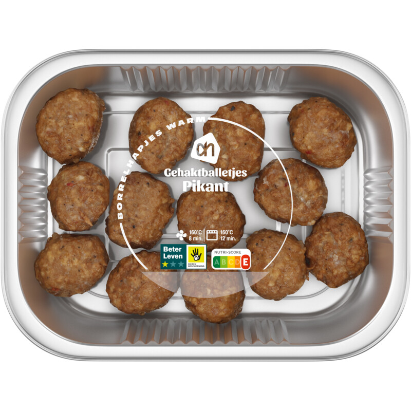 Een afbeelding van AH Gehaktballetjes pikant