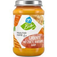 Een afbeelding van AH Biologisch Maaltijdhapje groente aardappel & kip 6+