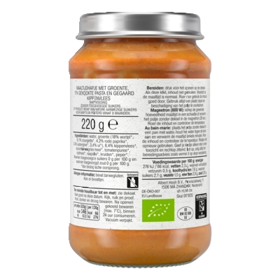 pdp-image-AH Biologisch Groenten met pasta en kip 8m+
