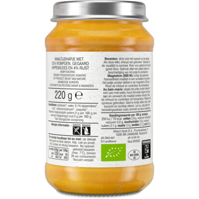 pdp-image-AH Biologisch Maaltijdhapje pompoen rijst & kip 8+