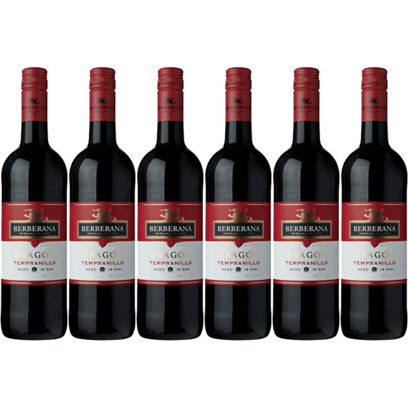 Een afbeelding van Berberana Red dragon tempranillo 6 flessen