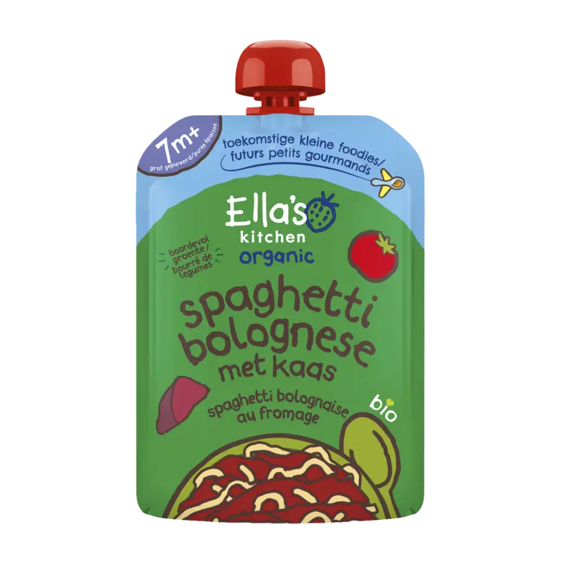 Organic Spaghetti Bolognese met Kaas 7+ Maanden