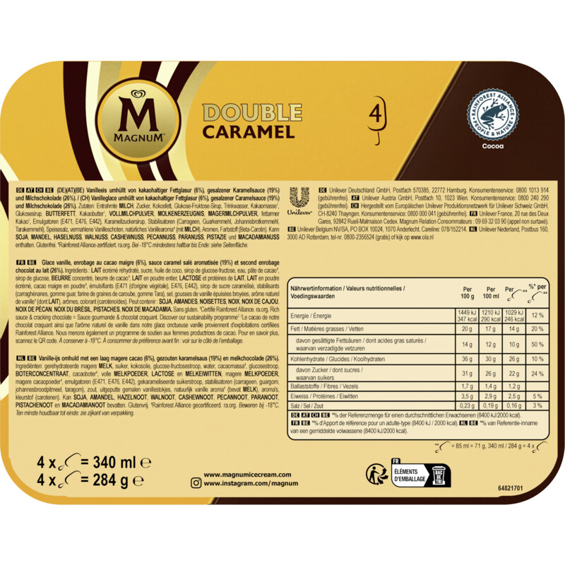 Een afbeelding van Magnum Double caramel