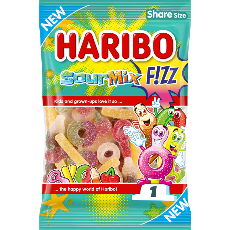 Een afbeelding van Haribo Sour mix f!zz zuur