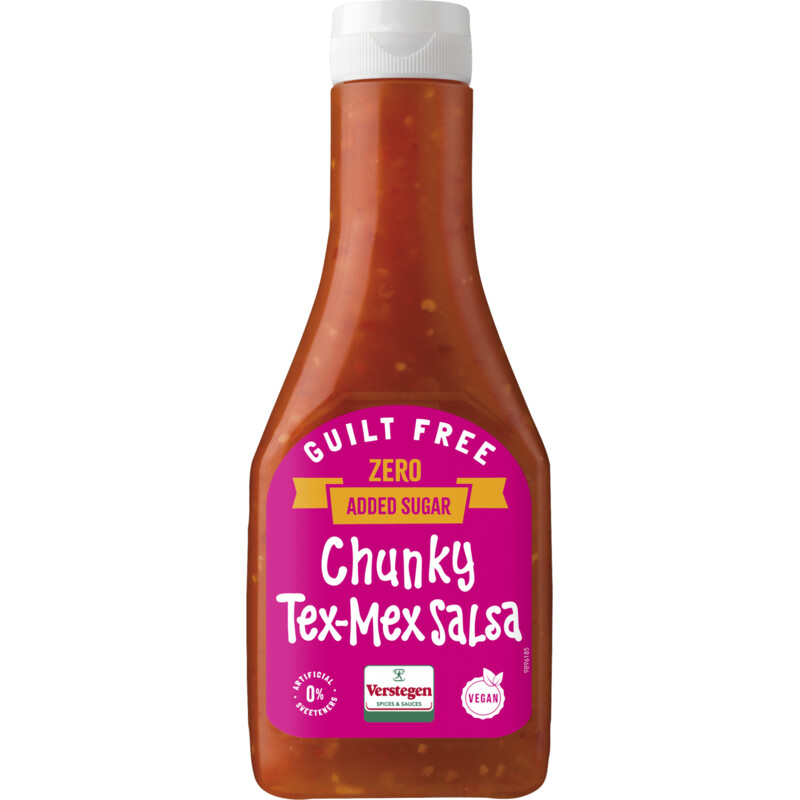 Een afbeelding van Verstegen Chunky tex-mex salsa zero added sugar