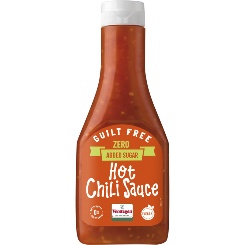 Een afbeelding van Verstegen Hot chili saus zero added sugar