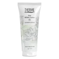 Therme Zen white lotus rice shower scrub