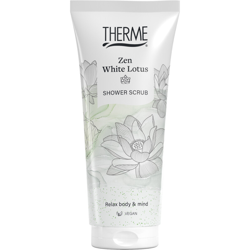 Een afbeelding van Therme Zen white lotus rice shower scrub