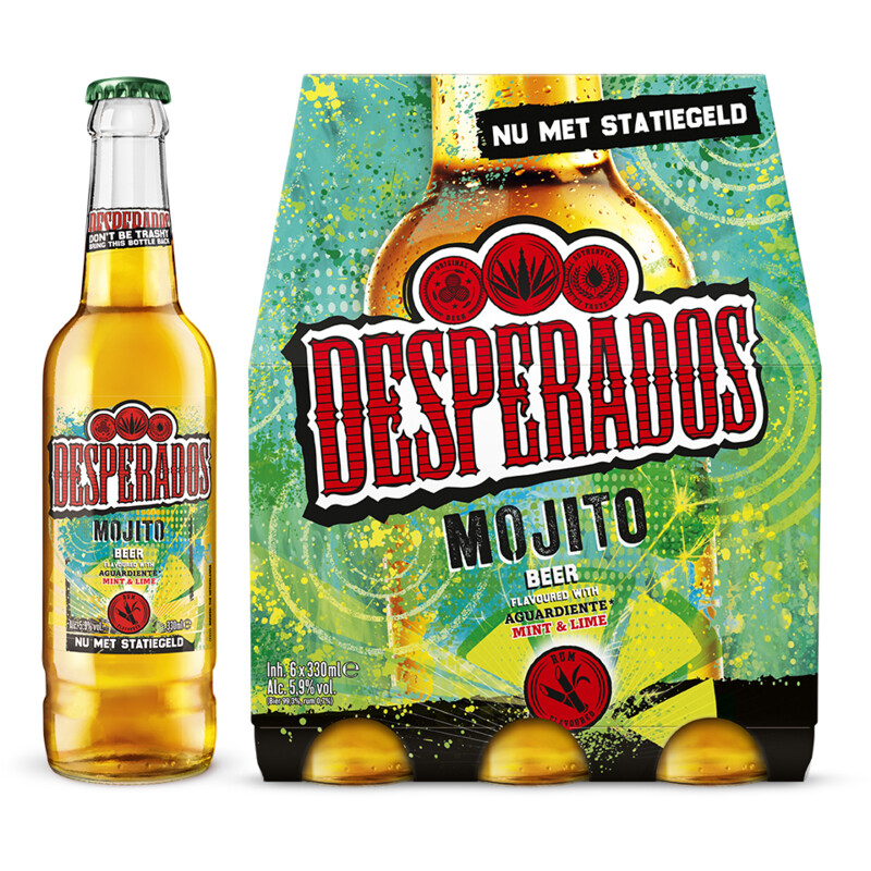 Een afbeelding van Desperados Mojito bier 6-pack