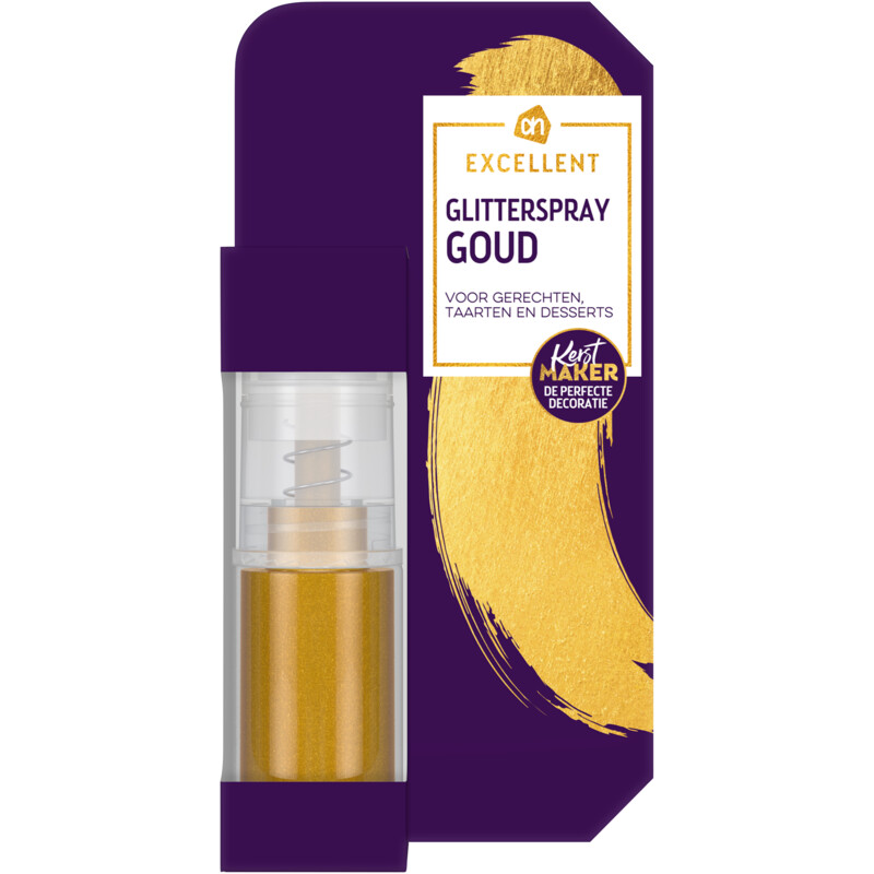 Een afbeelding van AH Excellent Glitterspray goud