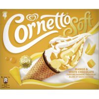 Een afbeelding van Ola Cornetto soft mango & white chocolate