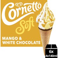 Een afbeelding van Ola Cornetto soft mango & white chocolate